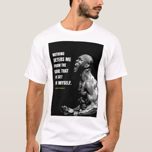 Camiseta Kamaru Usman quotes T-Shirt (Frente)