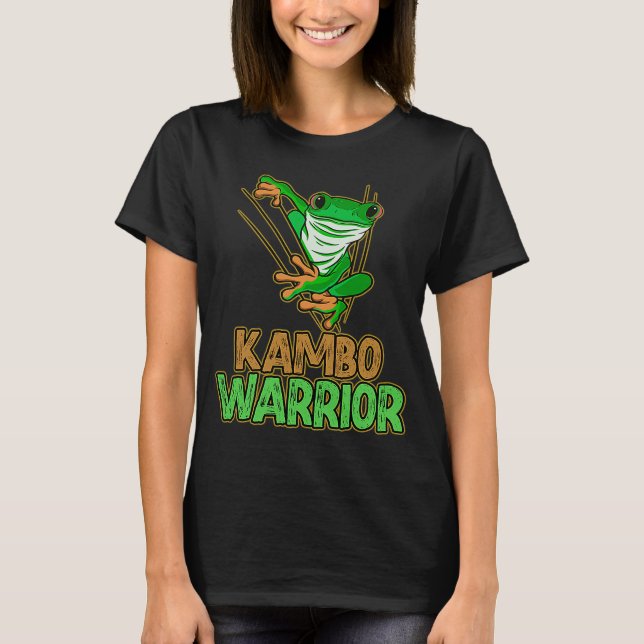 Camiseta Kambo Warrior Sapo Ceremony Medicina à Base de Pla (Frente)