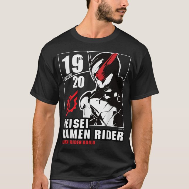 Camiseta Kamen Rider Build Heisei Rider Aniversário (Frente)