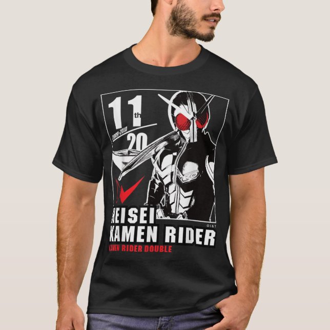 Camiseta Kamen Rider W Heisei Rider Aniversário (Frente)
