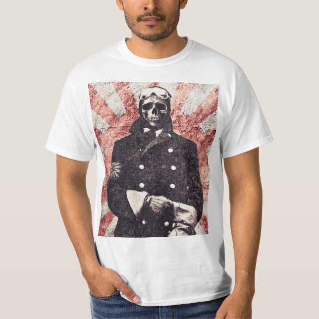 Camiseta Kamikaze do crânio (Frente)