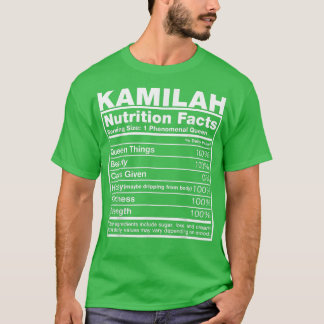 Camiseta Kamilah Nutrition Fata Kamilah Nome Aniversário