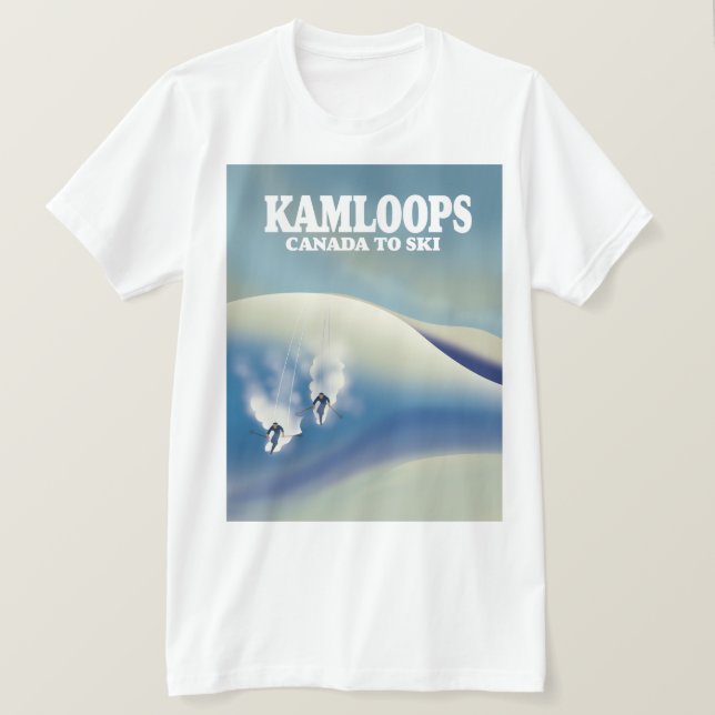 Camiseta Kamloops Canada para Ski (Frente do Design)
