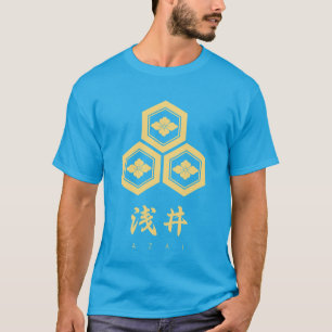 Camiseta Kamon do clã de Azai com nome do clã