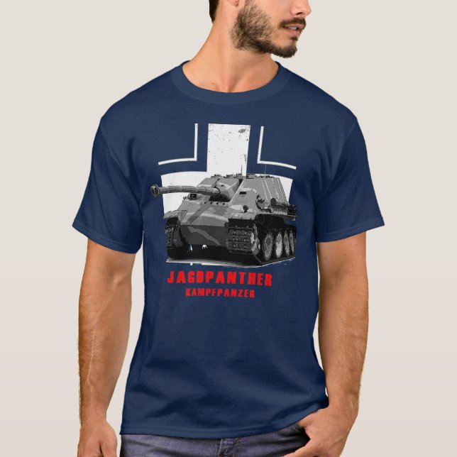 Camiseta Kampfpanzer Jagdpanther Military tank WW2 (Frente)
