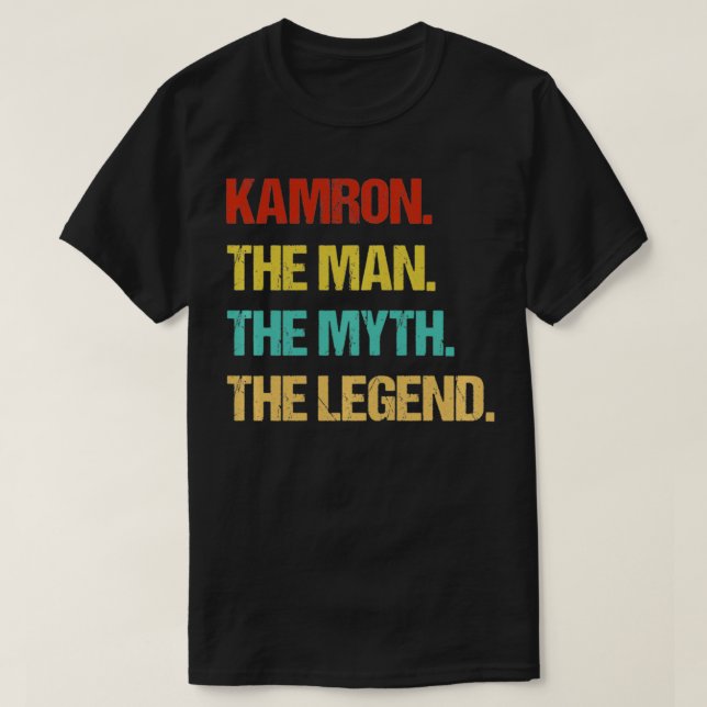 Camiseta Kamron O Homem O Mito O Pulante Da Lenda (Frente do Design)