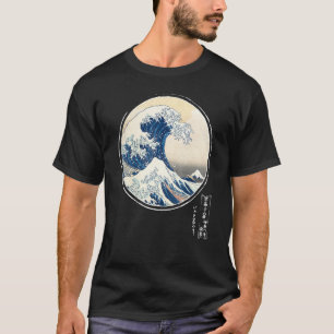 Camiseta Kanagawa Japonês Autêntico da Antiga Escola O Exce