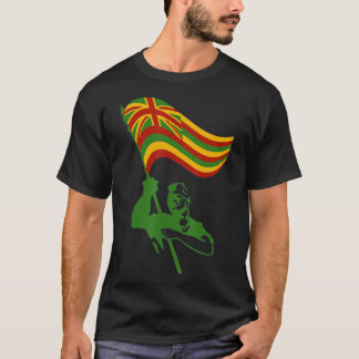 Camiseta Kanaka Maoli King Kamehameha Sinalizador de Onda