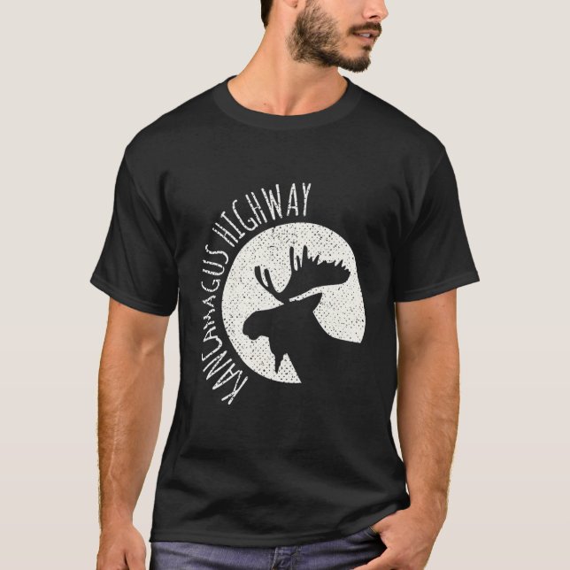 Camiseta Kancamagus Highway Moose Graphic New Hampshire (Frente)