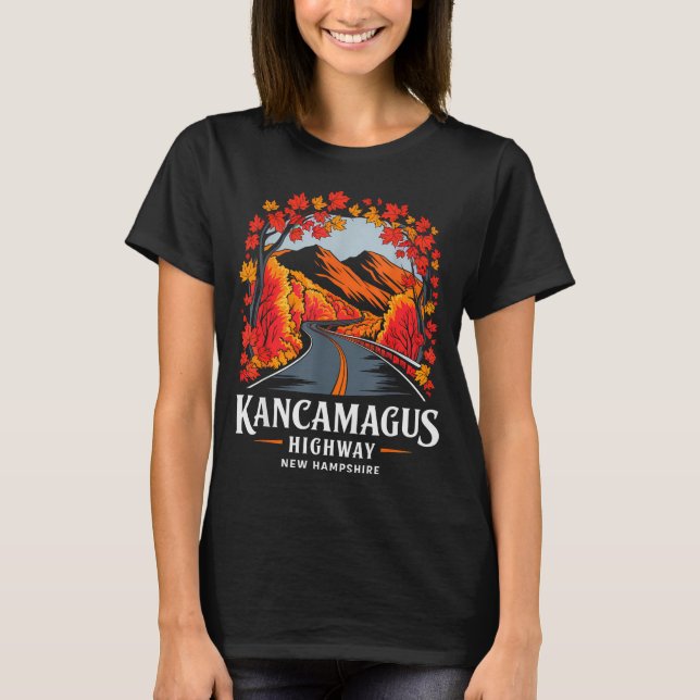 Camiseta Kancamagus Highway New Hampshire Fall Foliage Souv (Frente)