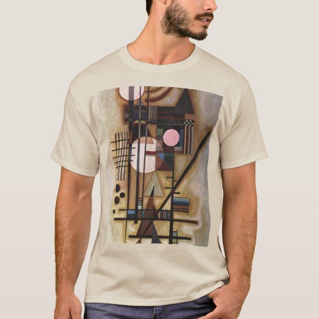Camiseta Kandinsky, Abstrato de Arte para Construção Suave (Frente)