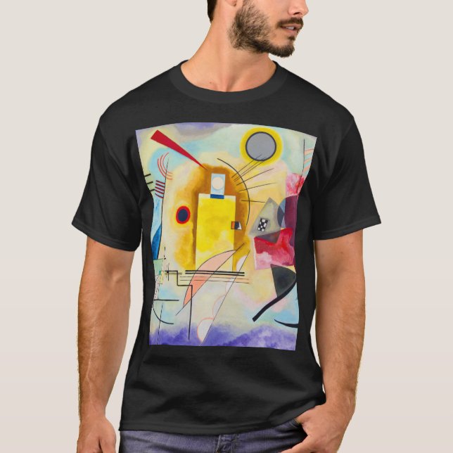 Camiseta Kandinsky amarelo-vermelho-azul (Frente)