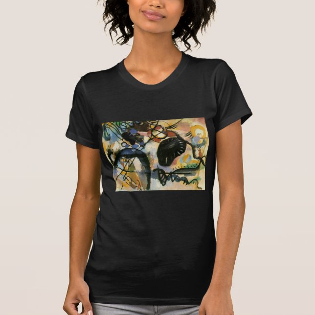 Camiseta Kandinsky Black Spot Abstrato (Frente)