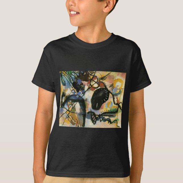 Camiseta Kandinsky Black Spot Abstrato (Frente)