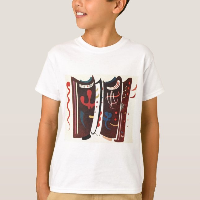 Camiseta Kandinsky Brown com Abstrato suplementar (Frente)
