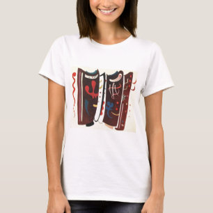 Camiseta Kandinsky Brown com Abstrato suplementar