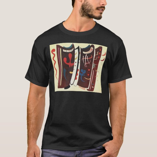 Camiseta Kandinsky Brown com Abstrato suplementar (Frente)