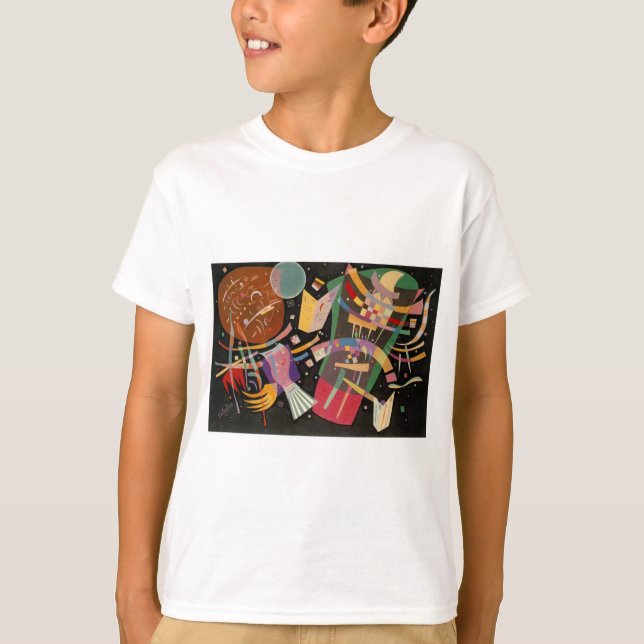 Camiseta Kandinsky Composition X Abstrato Trabalho de arte (Frente)
