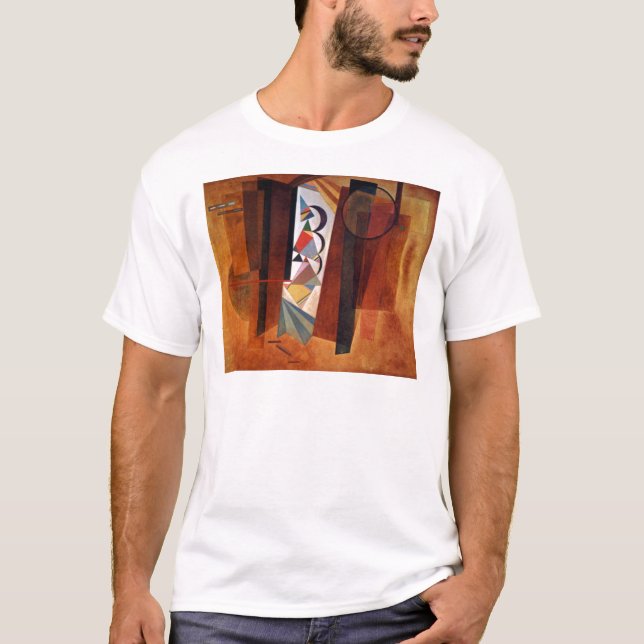 Camiseta Kandinsky Development in Brown Abstrato Painting (Frente)