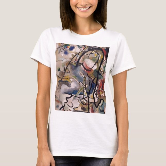 Camiseta Kandinsky Modern Abstrato Colorful Trabalho de art (Frente)