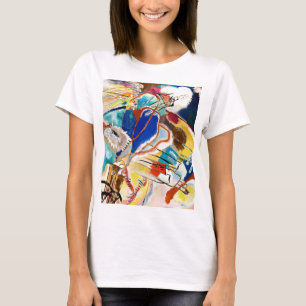 Camiseta Kandinsky Modern Abstrato Pintura Art Royal Blue