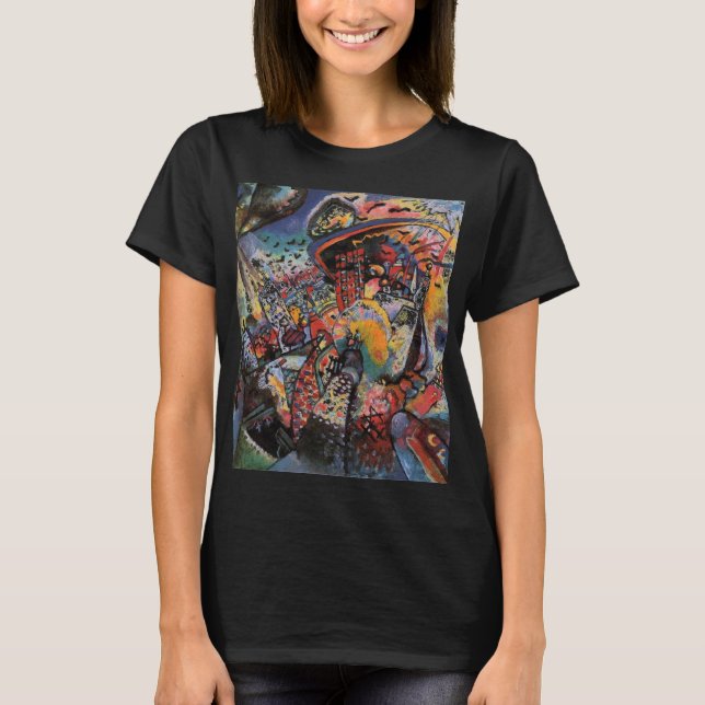 Camiseta Kandinsky Moscou I Cityscape Abstrato Black (Frente)