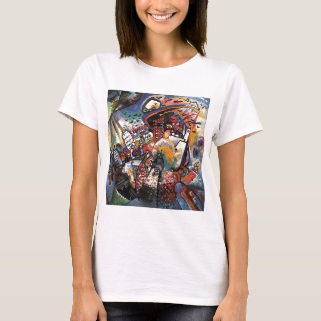 Camiseta Kandinsky Moscou I Cityscape Abstrato Painting (Frente)