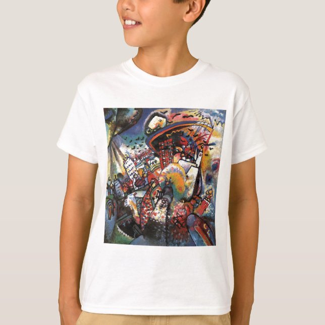 Camiseta Kandinsky Moscou I Cityscape Abstrato Painting (Frente)