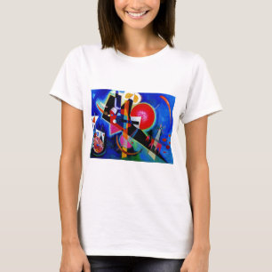 Camiseta Kandinsky na pintura de Abstrato azul