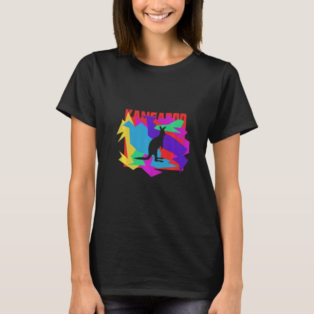 Camiseta Kangaroo Animal Mosaik Quebra-cabeça (Frente)