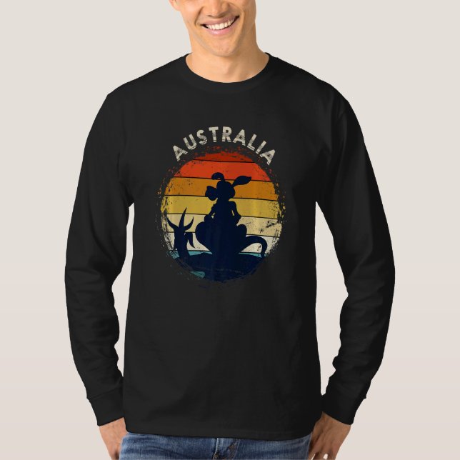 Camiseta Kangaroo Austrália Animal Aussie Retro Austrália (Frente)