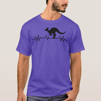 Camiseta Kangaroo Austrália Pulse Heartbeat