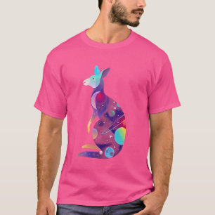 Camiseta Kangaroo Bold Space Fantasy Amantes de os animais