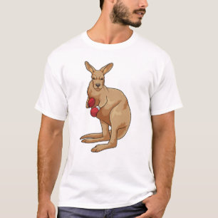 Camiseta Kangaroo como Boxer com luvas in a box