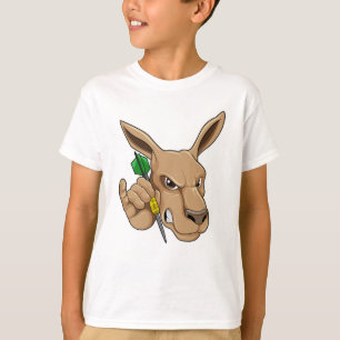 Camiseta Kangaroo como Dart player com Dart