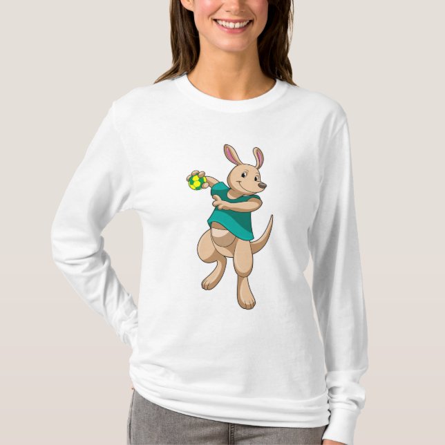 Camiseta Kangaroo como jogador de handebol com Handball (Frente)