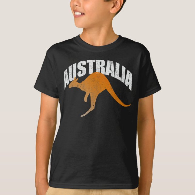 Camiseta Kangaroo da Austrália | T-shirt australiana Souven (Frente)