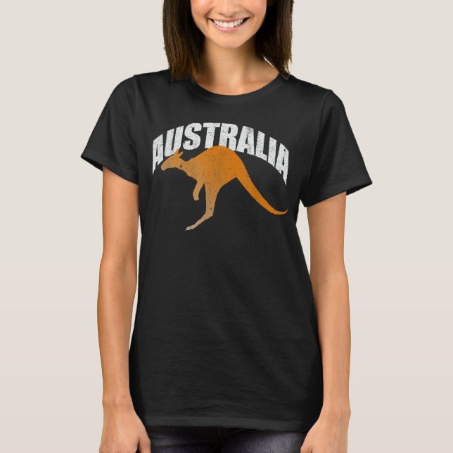 Camiseta Kangaroo da Austrália | T-shirt australiana Souven (Frente)
