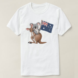 Camiseta Kangaroo e Koala White