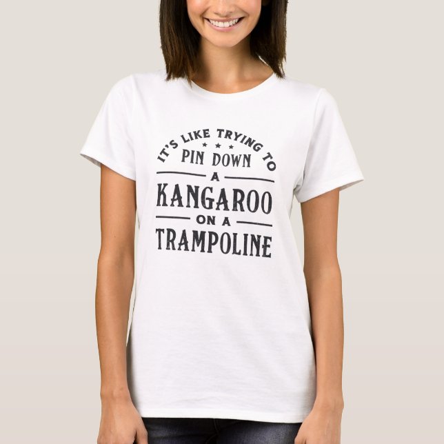 Camiseta Kangaroo Em Um Presente De Trampoline Gymnast Tram (Frente)