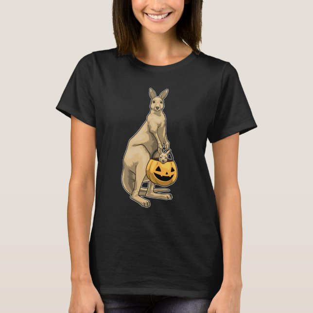 Camiseta Kangaroo Halloween Pumpkin (Frente)