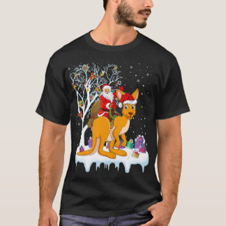 Camiseta Kangaroo Lover Xmas Gift Papais noeis Andando No C