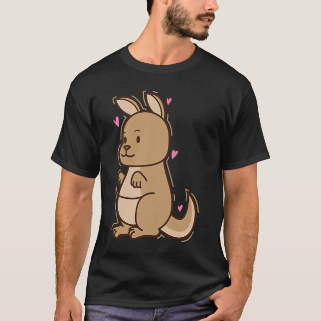 Camiseta Kangaroo no Amar Austrália Outback (Frente)