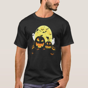 Camiseta Kangaroo No Assustador Pumpkin Halloween Cheia Boo