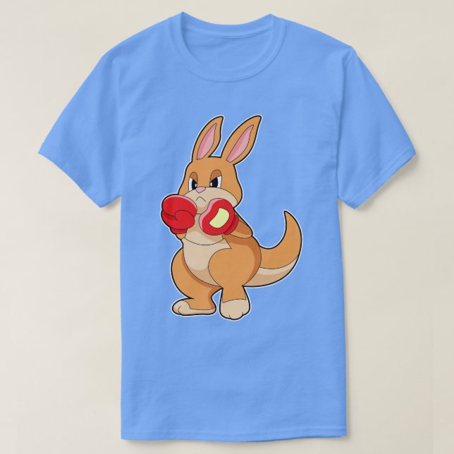 Camiseta Kangaroo no boxe com luvas in a box (Frente do Design)