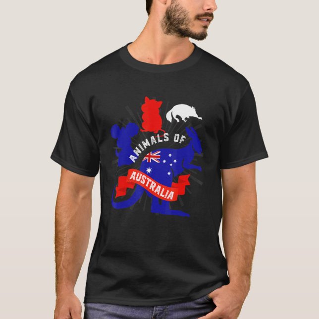 Camiseta Kangaroo Quokka Sugar Glider Koala Animais De Abus (Frente)