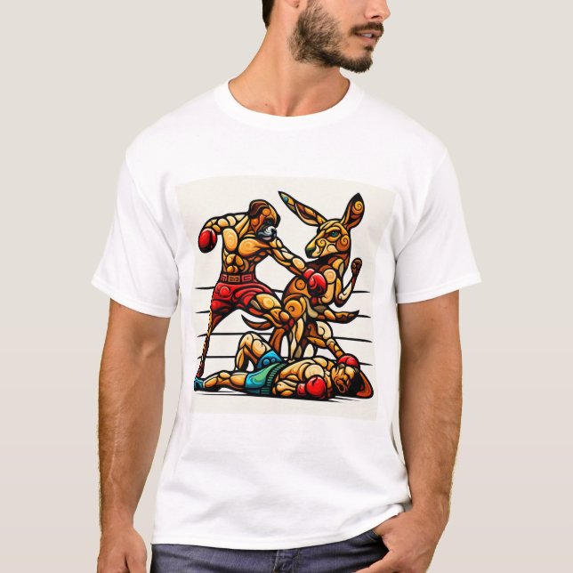 Camiseta Kangaroo Showdown do Boxer (Frente)