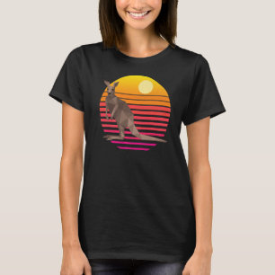 Camiseta Kangaroo Sunset Austrália - Kangaroos Retro Premiu
