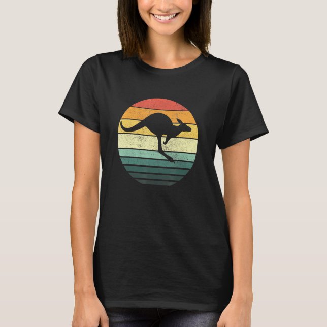 Camiseta Kangaroo Sunset Retro Vintage Kangaroo (Frente)