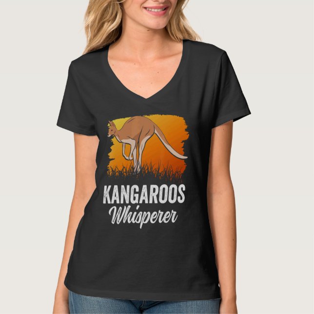 Camiseta Kangaroo Whisperer Kangaroos Animal Austrália (Frente)